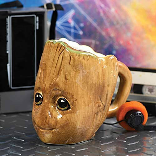 Pyramid Guardians of Mug Games Groot - the Shaped Sculpted Goblin Baby - (454ml) 3D Galaxy