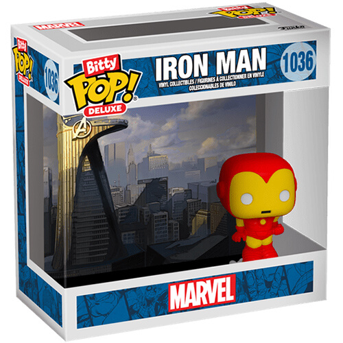 Funko-Bitty Pop! Deluxe-Marvel—Iron-Man-(AvengerTower)-#1036-Vinyl-Figure