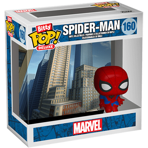 Funko-Bitty Pop! Deluxe-Marvel-Spider-Man(Cityscape)-#160-Vinyl-Figure