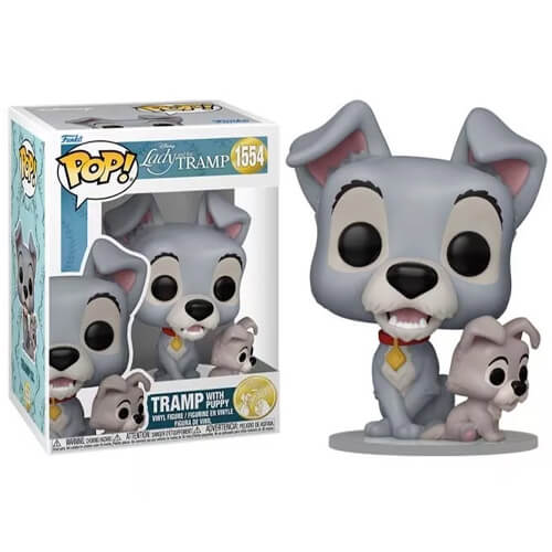 Funko-Pop!-Disney-Lady-&-The-Tramp-(70th-Anniversary)—Tramp-with-Puppy-#1554-Vinyl-Figure