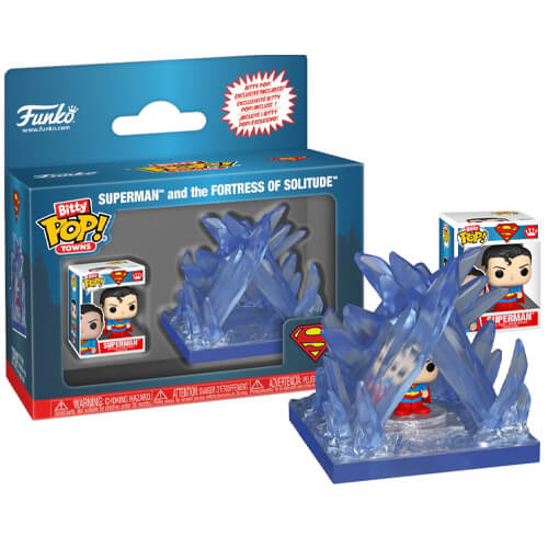 Funko-Bitty-Pop!-Towns-DC-Superman—Superman-and-The-Fortress-of-Solitude-Vinyl-Figures