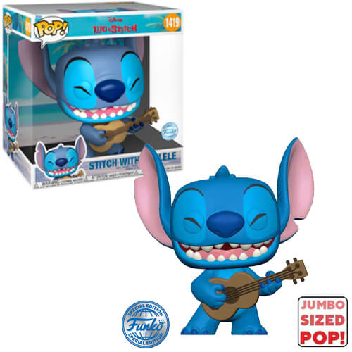 Funko-Pop!-Jumbo-Stitch-with-Ukulele-(Special-Edition)-#1419-Vinyl-Figure